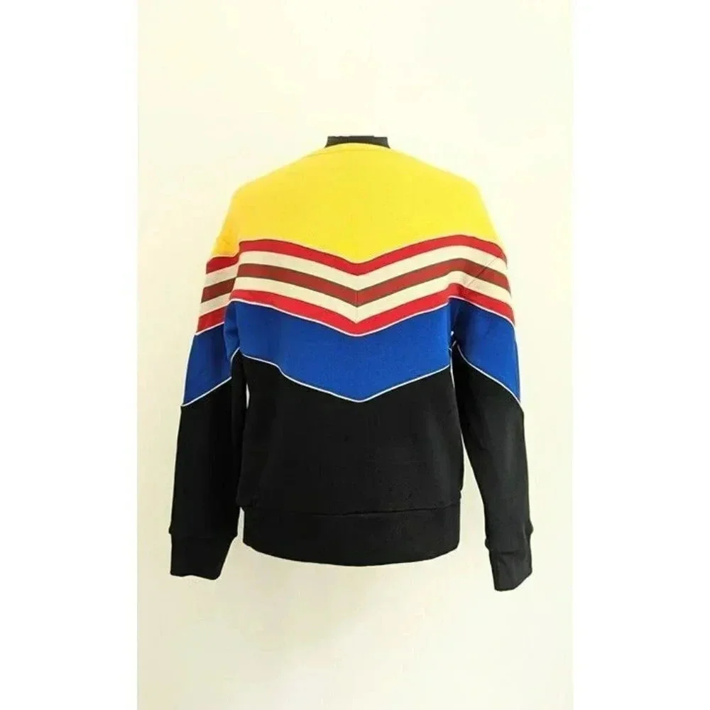 NWT Gucci Men's Chevron Stripe Sweatshirt Multi Color Size S (MSRP $1,800)